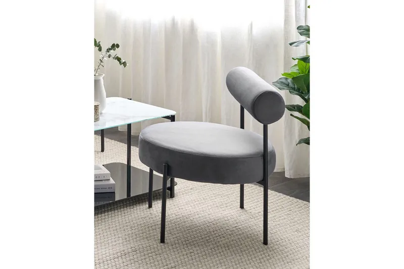Lænestol Alpha - Grå, sort - Møbler - Stole & lænestole - Lænestole - Lænestol uden armlæn