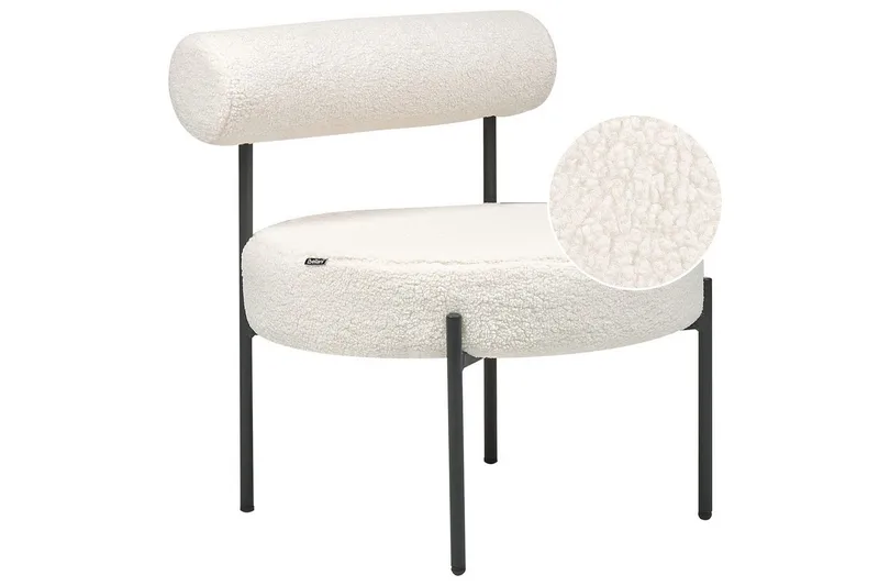 Lænestol Alpha, Hvid, Sort