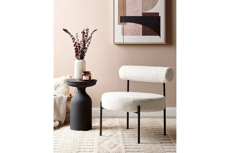 Lænestol Alpha - Hvid, Sort - Møbler - Stole & lænestole - Lænestole - Lænestol uden armlæn