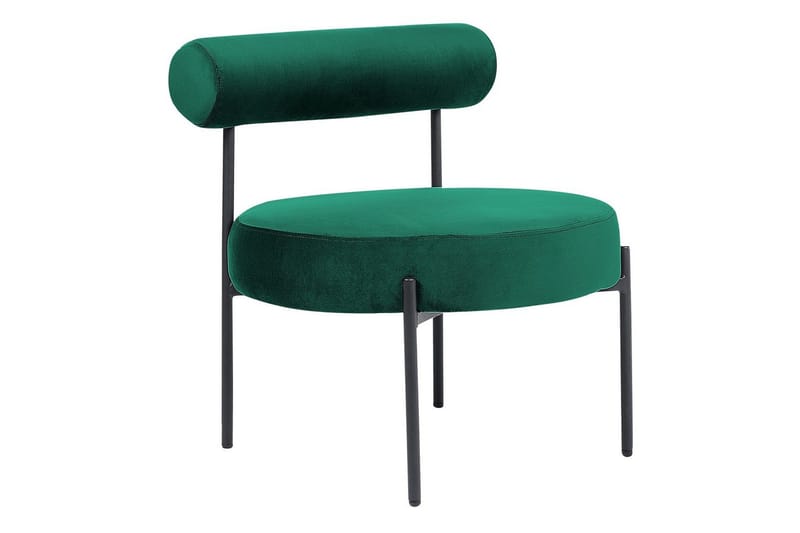 Lænestol Alpha, Smaragdgrøn, Sort