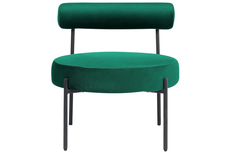 Lænestol Alpha - Smaragdgrøn, Sort - Møbler - Stole & lænestole - Lænestole - Lænestol uden armlæn
