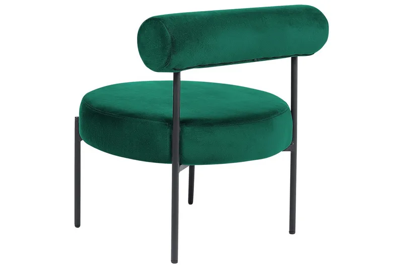 Lænestol Alpha - Smaragdgrøn, Sort - Møbler - Stole & lænestole - Lænestole - Lænestol uden armlæn