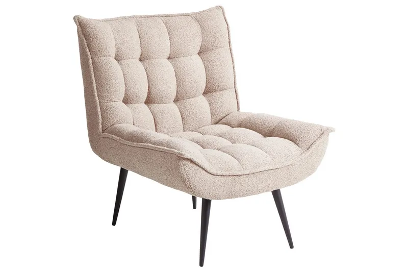 Lænestol Alvesta Beige/sort - Beige/sort - Møbler - Stole & lænestole - Lænestole - Lænestol uden armlæn