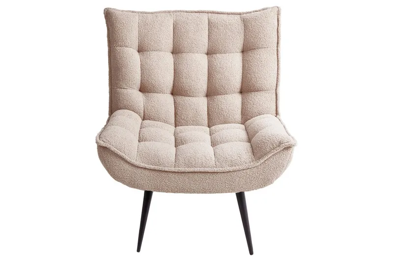 Lænestol Alvesta Beige/sort - Beige/sort - Møbler - Stole & lænestole - Lænestole - Lænestol uden armlæn