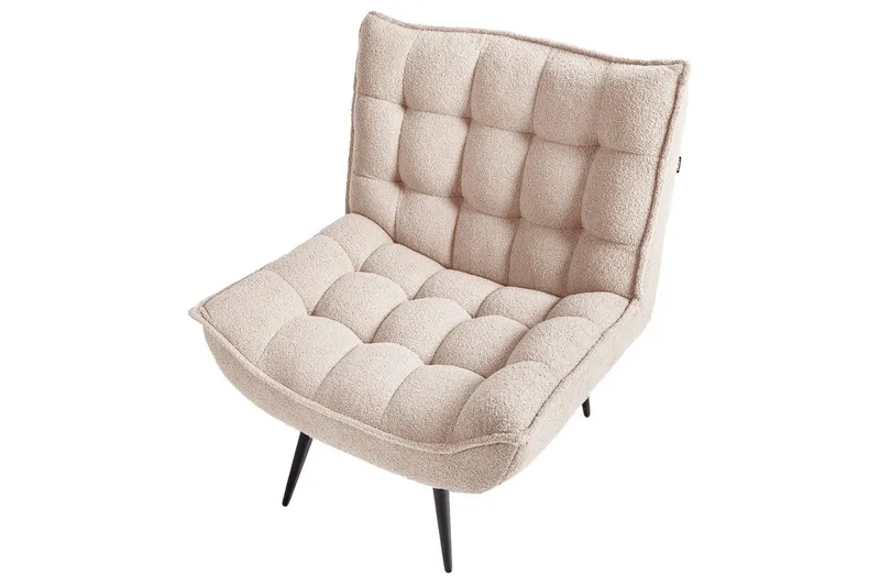 Lænestol Alvesta Beige/sort - Beige/sort - Møbler - Stole & lænestole - Lænestole - Lænestol uden armlæn