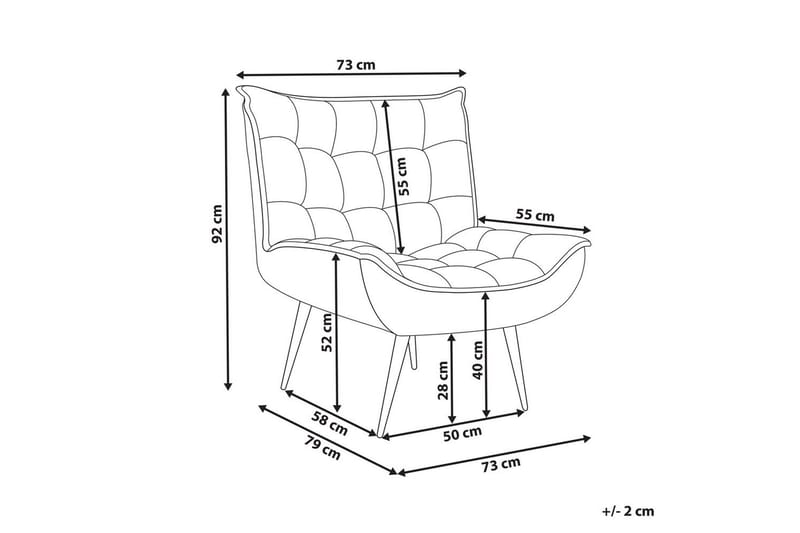 Lænestol Alvesta Hvid/Sort - Hvid/Sort - Møbler - Stole & lænestole - Lænestole - Lænestol uden armlæn