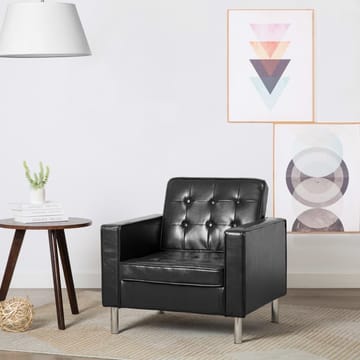 Lænestol Beklædning I Kunstlæder Sort 75 X 70 X 75 Cm - Sort - Møbler - Stole & lænestole - Lænestole