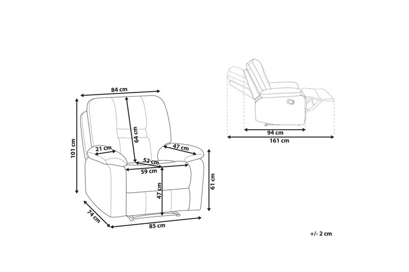 Lænestol Bergen Beige - Beige - Møbler - Stole & lænestole - Lænestole - Recliner lænestol