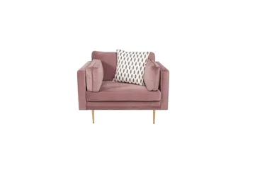 Lænestol Boom Fløjl Rosa - Rosa - Møbler - Stole & lænestole - Lænestole