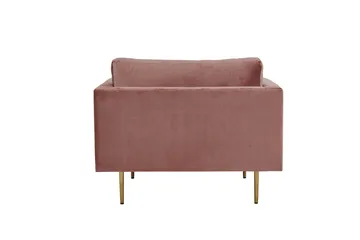 Lænestol Boom Fløjl Rosa - Rosa - Møbler - Stole & lænestole - Lænestole