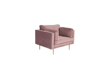 Lænestol Boom Fløjl Rosa - Rosa - Møbler - Stole & lænestole - Lænestole