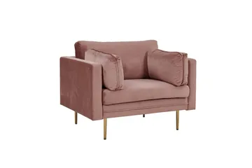 Lænestol Boom Fløjl Rosa - Rosa - Møbler - Stole & lænestole - Lænestole