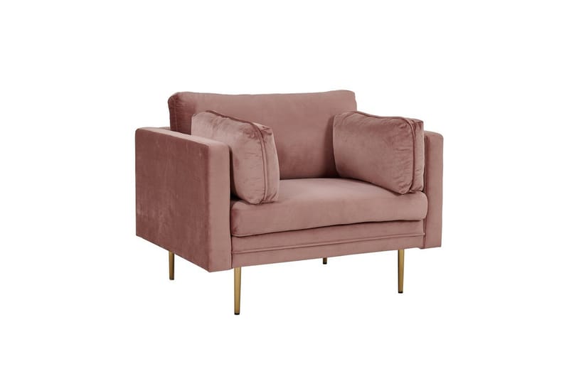 Lænestol Boom Fløjl Rosa - Rosa - Møbler - Stole & lænestole - Lænestole - Klubstol