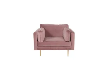Lænestol Boom Fløjl Rosa - Rosa - Møbler - Stole & lænestole - Lænestole
