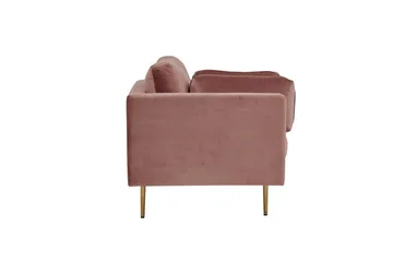 Lænestol Boom Fløjl Rosa - Rosa - Møbler - Stole & lænestole - Lænestole