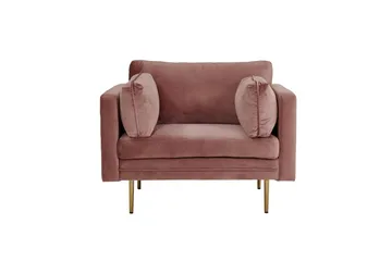 Lænestol Boom Fløjl Rosa - Rosa - Møbler - Stole & lænestole - Lænestole