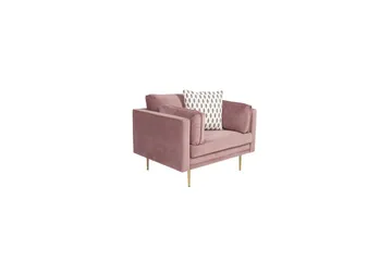 Lænestol Boom Fløjl Rosa - Rosa - Møbler - Stole & lænestole - Lænestole