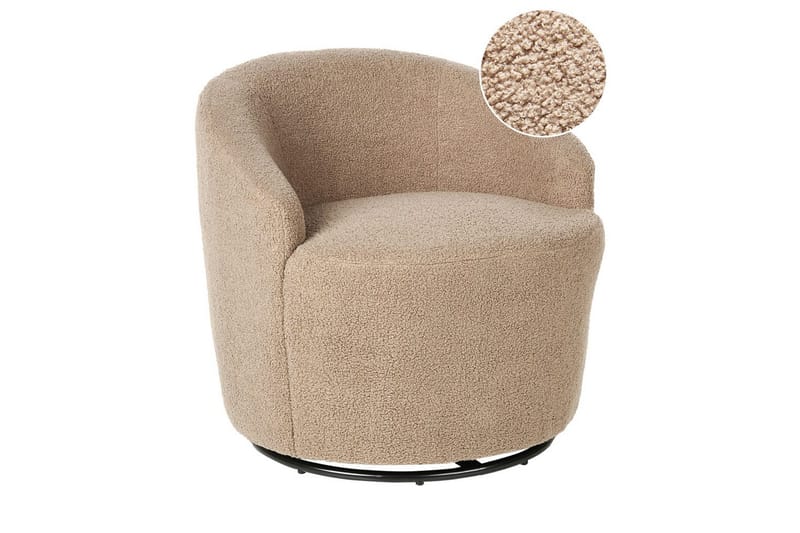 Lænestol Davik Beige/sort - Beige/sort - Møbler - Stole & lænestole - Lænestole - Lænestol uden armlæn