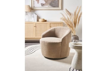 Lænestol Davik Beige/sort - Beige/sort - Møbler - Stole & lænestole - Lænestole - Lænestol uden armlæn