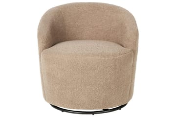 Lænestol Davik Beige/sort - Beige/sort - Møbler - Stole & lænestole - Lænestole - Lænestol uden armlæn