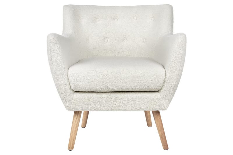 Lænestol Drammen Hvid/lyst træ - Hvid/lyst træ - Møbler - Stole & lænestole - Lænestole - Klubstol