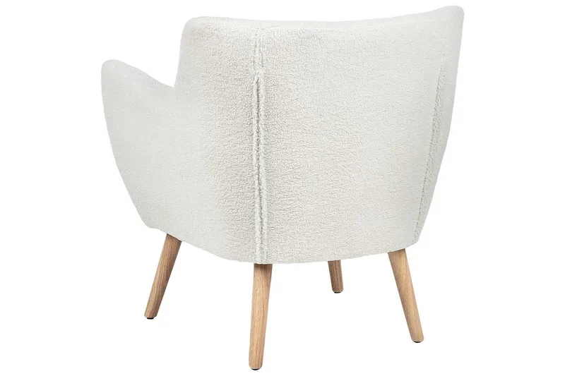 Lænestol Drammen Hvid/lyst træ - Hvid/lyst træ - Møbler - Stole & lænestole - Lænestole - Klubstol