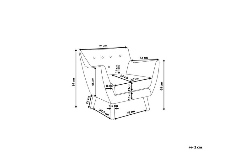 Lænestol Drammen Hvid/lyst træ - Hvid/lyst træ - Møbler - Stole & lænestole - Lænestole - Klubstol