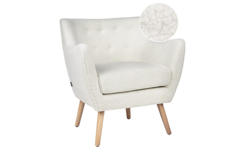 Lænestol Drammen Hvid/lyst træ, Hvid/lyst træ