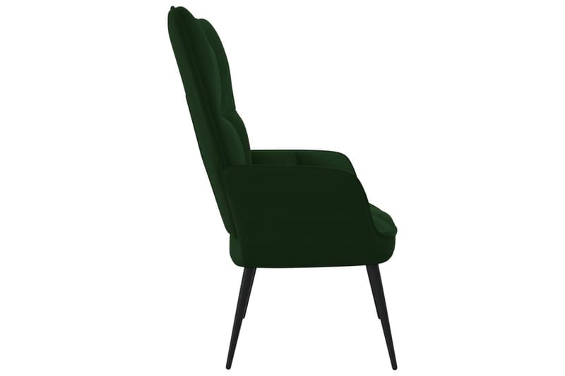 lænestol fløjl mørkegrøn - Grøn - Lænestole