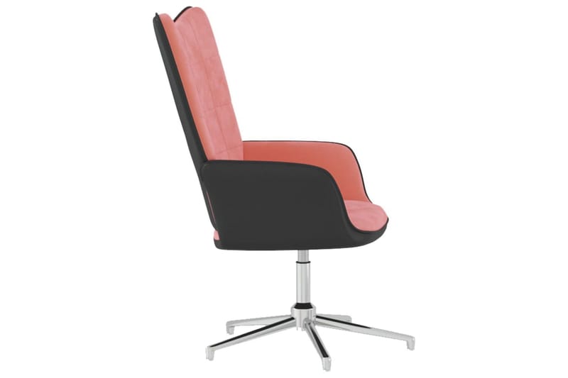 lænestol fløjl og PVC lyserød - Lyserød - Lænestole