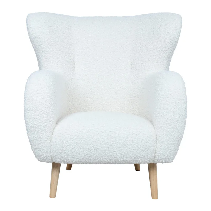 Lænestol HOME4YOU Elisa Varm Hvid - varmhvid - Møbler - Stole & lænestole - Lænestole - Klubstol