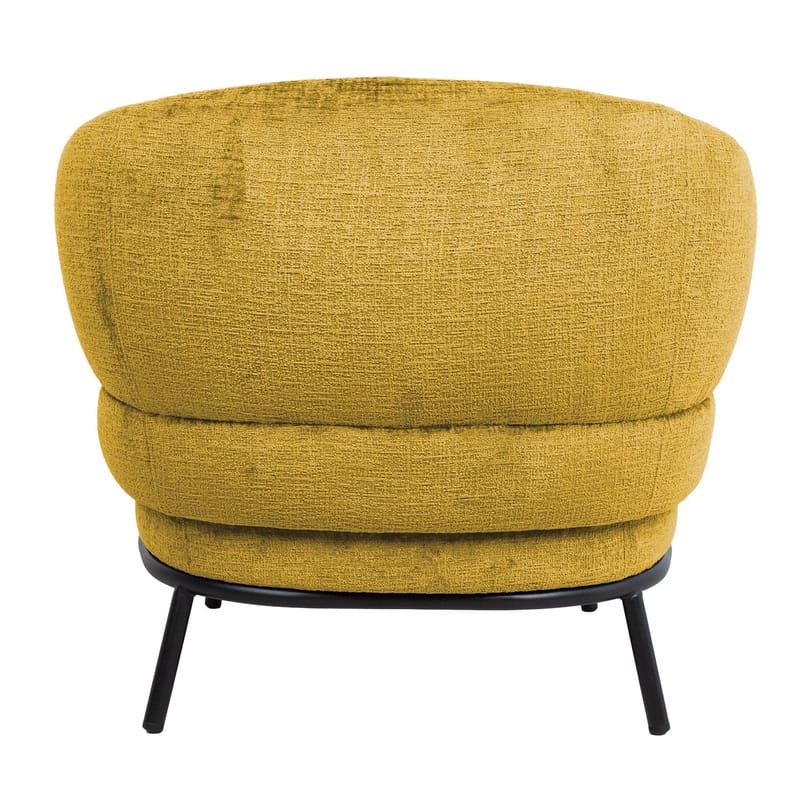 Lænestol HOME4YOU Gemala 80x40xh90 cm, sort - gul - Møbler - Stole & lænestole - Lænestole - Klubstol