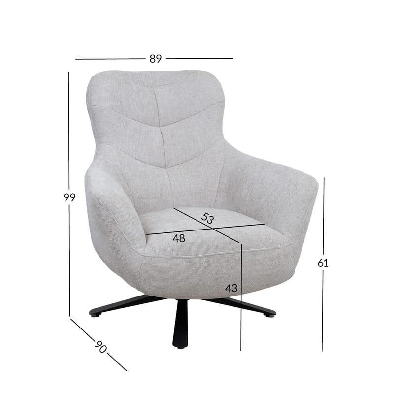 Lænestol HOME4YOU Helga 160x47,5xh64 cm, fyrretræ - lysegrå - Møbler - Stole & lænestole - Lænestole