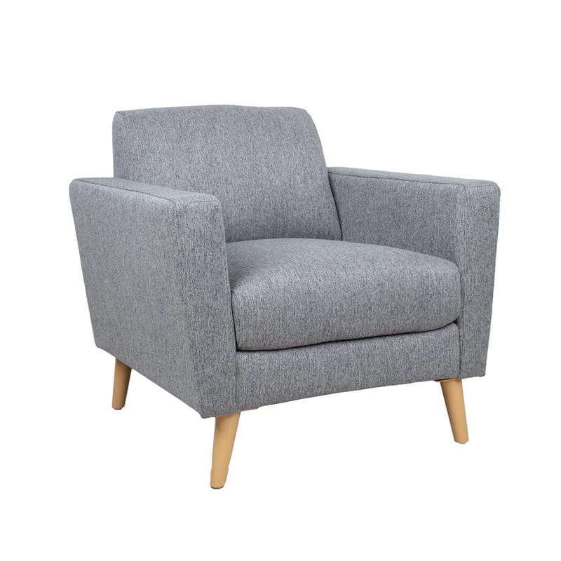 Lænestol HOME4YOU Kaili grå - Grå - Møbler - Stole & lænestole - Lænestole - Klubstol