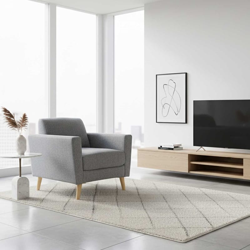 Lænestol HOME4YOU Kaili grå - Grå - Møbler - Stole & lænestole - Lænestole - Klubstol