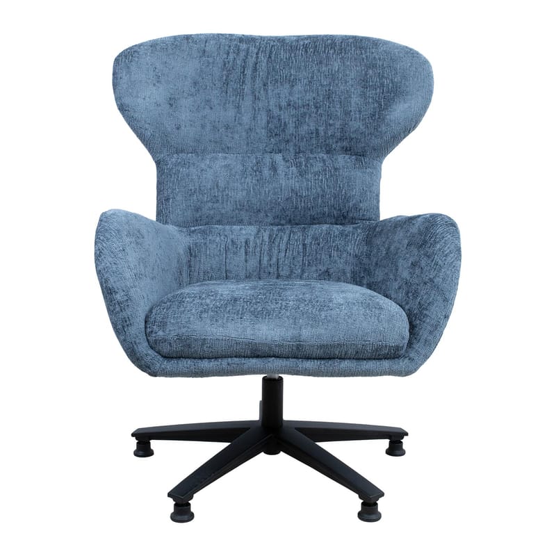 Lænestol HOME4YOU Karolina 80x40xh85 cm, melamin med egebark - Blå - Møbler - Stole & lænestole - Lænestole - Øreklapstol