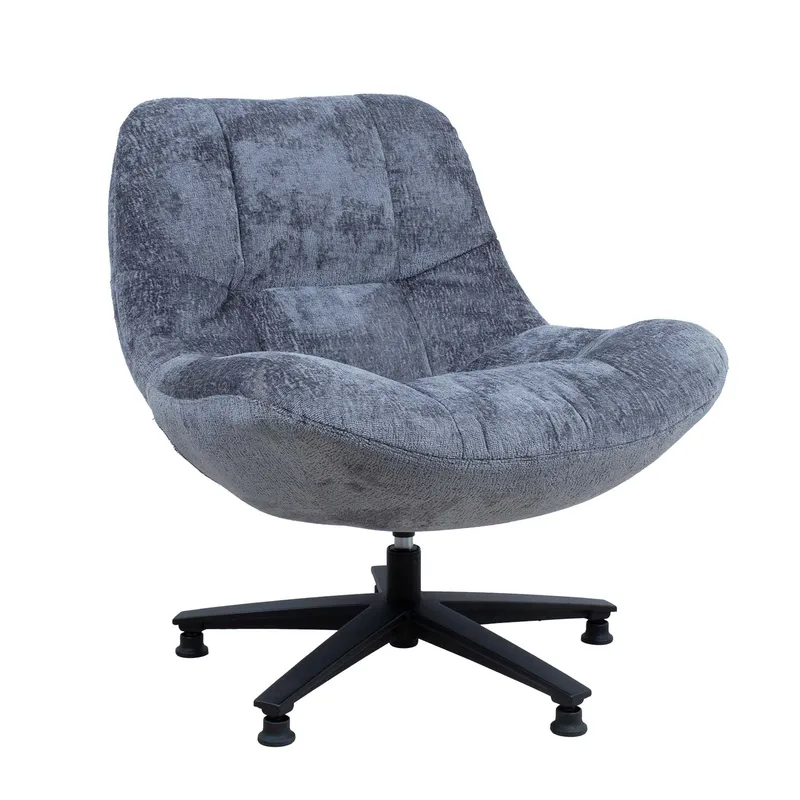 Lænestol HOME4YOU Kendra 80x40xh90 cm, Sort, grå