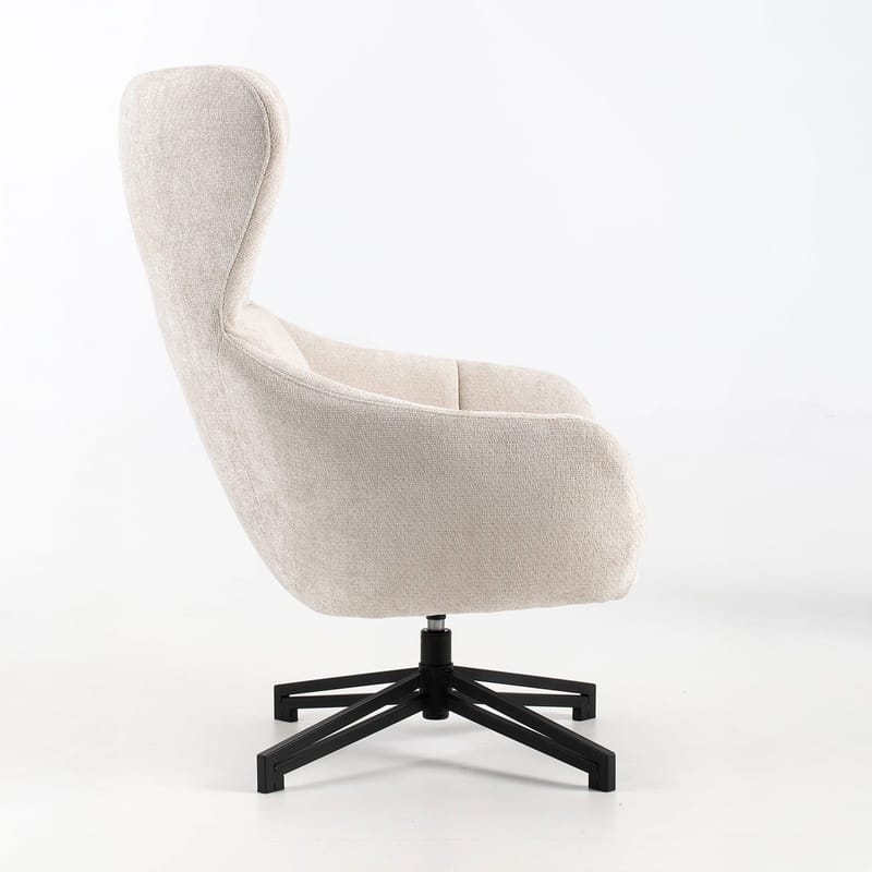 Lænestol HOME4YOU Lionel 158x40xh83 cm, cappuccino - hvid - Møbler - Stole & lænestole - Lænestole