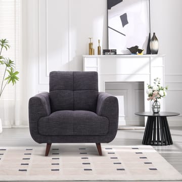 Lænestol HOME4YOU Steve mørkegrå - Mørkegrå - Møbler - Stole & lænestole - Lænestole - Klubstol