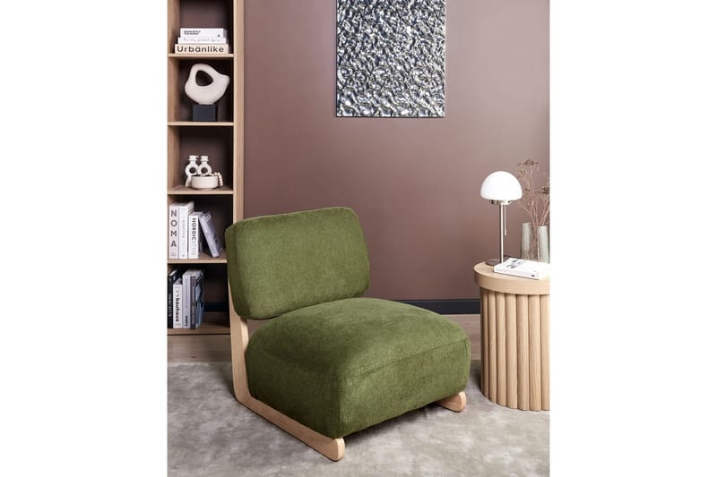 Lænestol Kokkola - Grønt, lyst træ - Møbler - Stole & lænestole - Lænestole - Lænestol uden armlæn