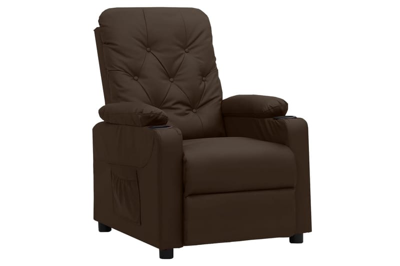 lænestol kunstlæder brun - Brun - Møbler - Stole & lænestole - Lænestole - Recliner lænestol