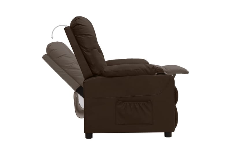 lænestol kunstlæder brun - Brun - Møbler - Stole & lænestole - Lænestole - Recliner lænestol