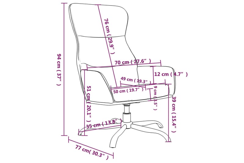 lænestol kunstlæder sort - Sort - Møbler - Stole & lænestole - Lænestole - Recliner lænestol