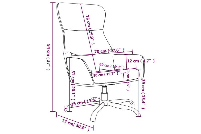 lænestol kunstlæder sort - Sort - Recliner lænestol