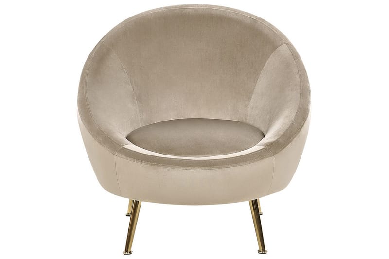 Lænestol Langa - Beige, guld - Møbler - Stole & lænestole - Lænestole - Lænestol uden armlæn