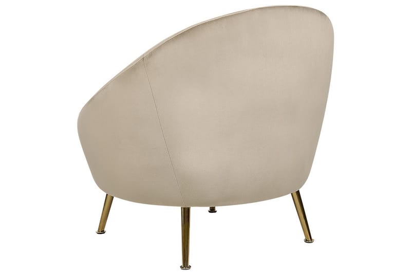 Lænestol Langa - Beige, guld - Møbler - Stole & lænestole - Lænestole - Lænestol uden armlæn