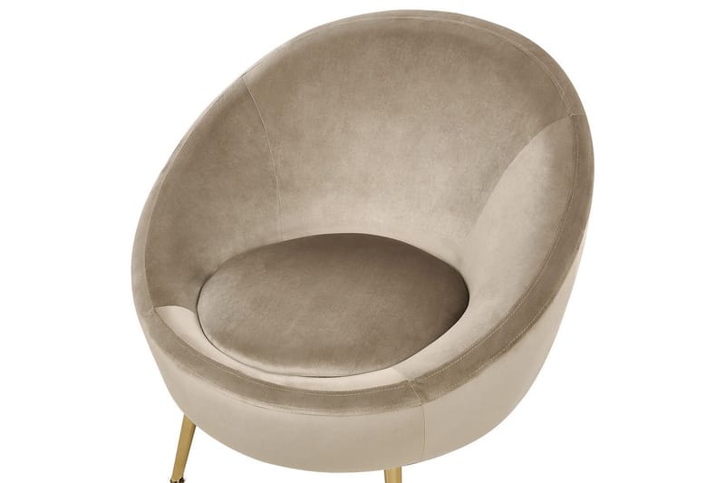 Lænestol Langa - Beige, guld - Møbler - Stole & lænestole - Lænestole - Lænestol uden armlæn