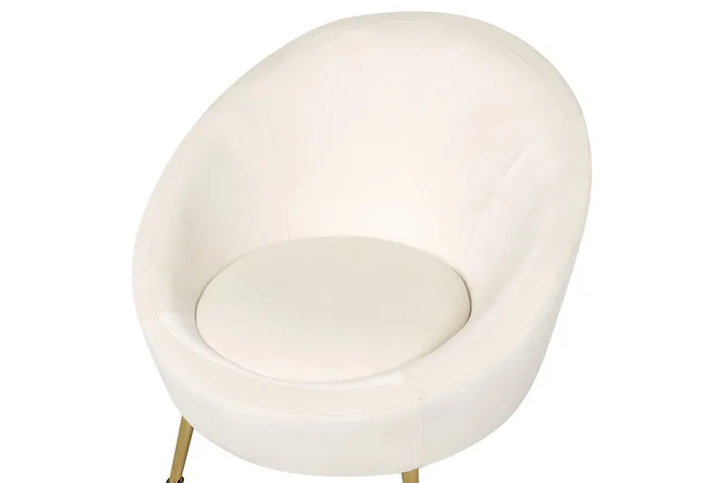 Lænestol Langa - Hvid, Guld - Møbler - Stole & lænestole - Lænestole - Klubstol