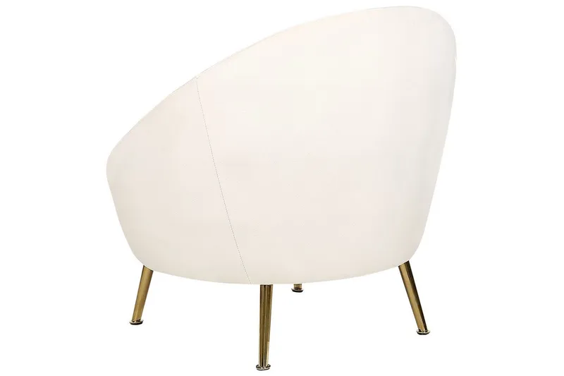 Lænestol Langa - Hvid, Guld - Møbler - Stole & lænestole - Lænestole - Klubstol