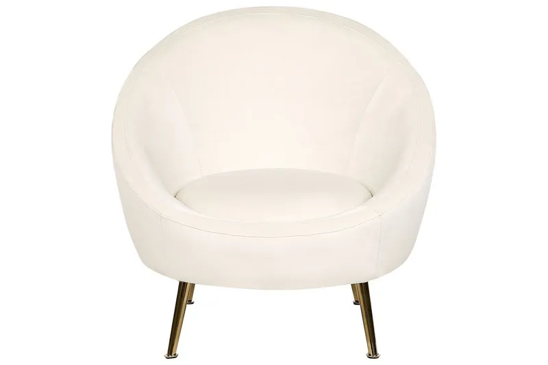 Lænestol Langa - Hvid, Guld - Møbler - Stole & lænestole - Lænestole - Klubstol